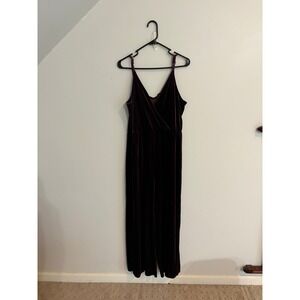 Wild Fable‎ Velvet Jumpsuit Sleeveless Party Casual Elegant Purple L